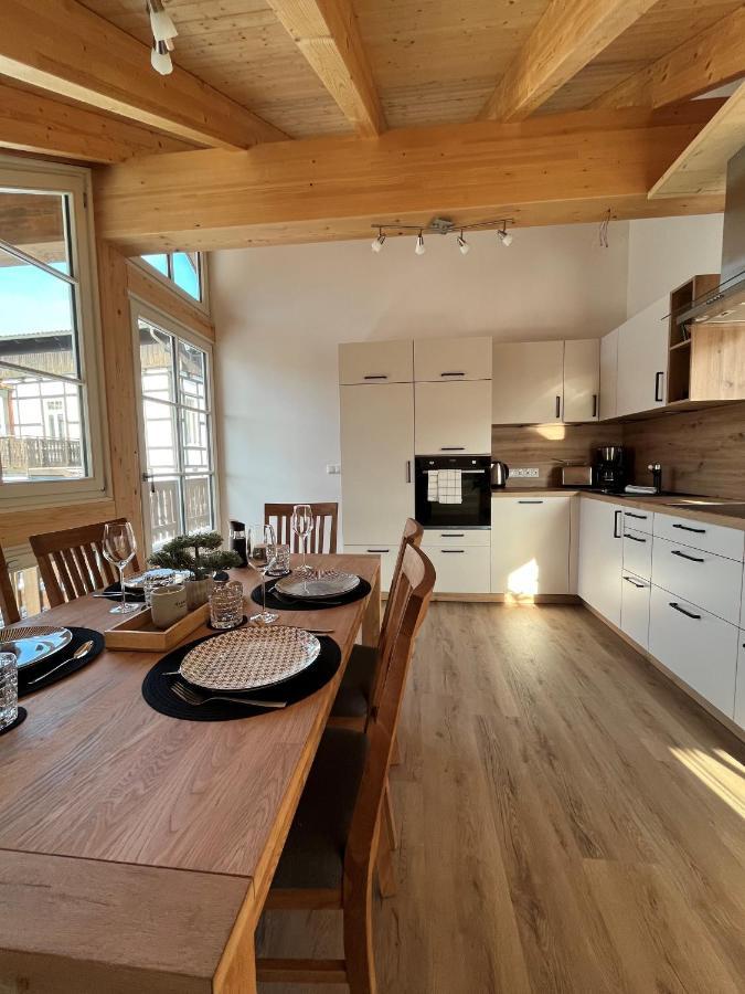 Ferienwohnung Blick Thyratal Obergeschoss Stolberg  Ngoại thất bức ảnh