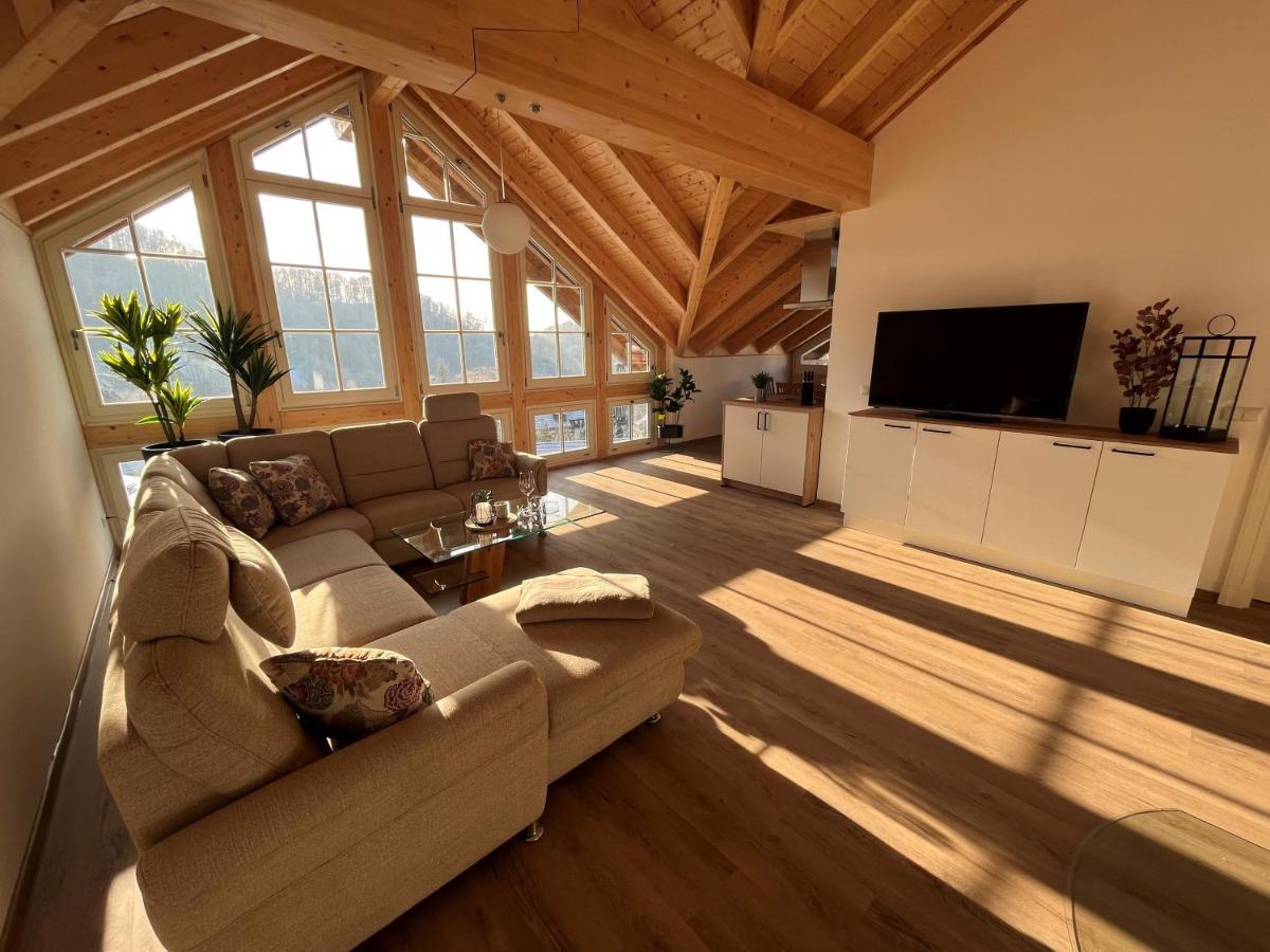 Ferienwohnung Blick Thyratal Obergeschoss Stolberg  Ngoại thất bức ảnh